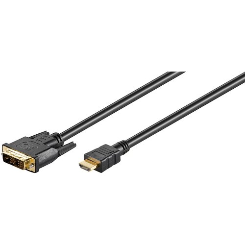 DVI-D/HDMI™ Kabel, vergoldet<br>DVI-D-Stecker Single-Link (18+1 pin) > HDMI™-Stecker (Typ A) 2m