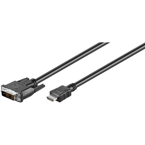 DVI-D/HDMI™ Kabel, vernickelt<br>DVI-D-Stecker Single-Link (18+1 pin) > HDMI™-Stecker (Typ A) 5m