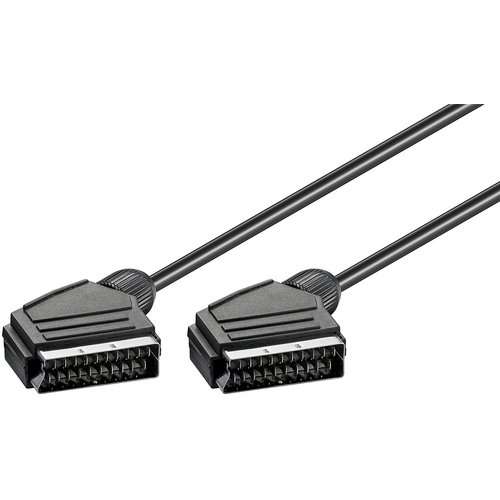 Scart Verbindungskabel, vernickelt, ø 7 mm<br>Scartstecker (21-Pin) > Scartstecker (21-Pin 10M)