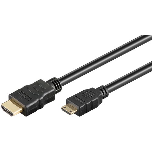 High Speed HDMI™ Kabel mit Ethernet, vergoldet<br>HDMI™-Stecker (Typ A) > HDMI™ Mini-Stecker (Typ C) 5m