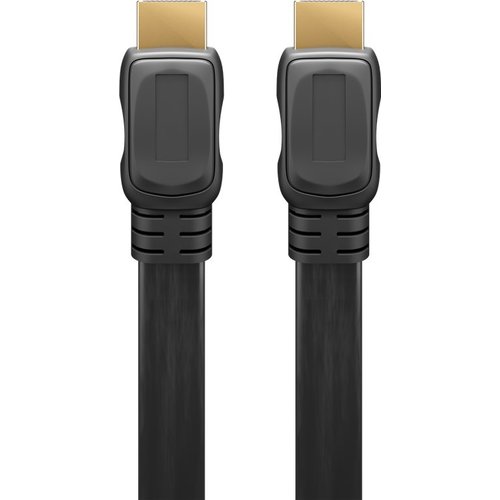 High Speed HDMI™ Flachkabel mit Ethernet, vergoldet<br>HDMI™-Stecker (Typ A) > HDMI™-Stecker (Typ A) 1.5m