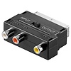 Scart zu Composite Audio Video Adapter, IN/OUT<br>Scartstecker (21-Pin) > 3x Cinch-Buchse