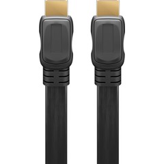 High Speed HDMI™ Flachkabel mit Ethernet, vergoldet<br>HDMI™-Stecker (Typ A) > HDMI™-Stecker (Typ A) 3m