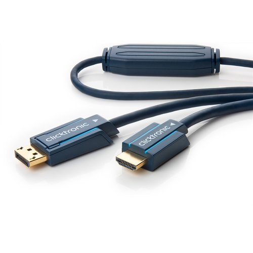 Clicktronic DisplayPort/HDMI™ Adapterkabel<br>Hochgeschwindigkeits-Adapter von DisplayPort auf HDMI™ 20m