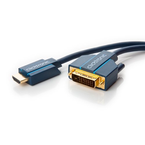 Clicktronic HDMI™/DVI-Adapterkabel<br>Video-Adapter zwischen HDMI™ und DVI-D 15m