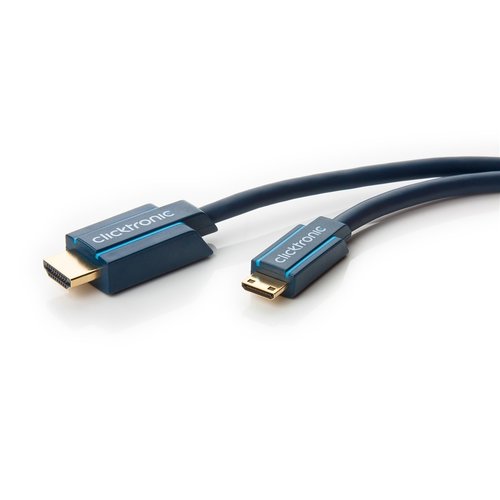 Clicktronic Mini-HDMI™ Adapterkabel mit Ethernet<br>Hochgeschwindigkeits-Adapter von HDMI™ auf Mini-HDMI™ 5m