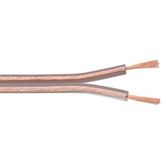 Lautsprecherkabel transparent CCA<br>100 m Spule, Querschnitt 2 x 0,75 mm² 100m