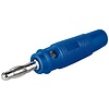 Bananen-Stecker<br>mit Querloch 4 mm, trittfest, Blau
