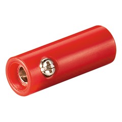 Bananen-Kupplung<br>mit Schraubanschlüssen, Rot