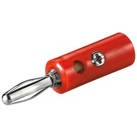 Bananen-Stecker<br>mit Schraubanschlüssen, Rot