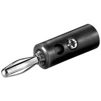 Bananen-Stecker<br>mit Schraubanschlüssen, Schwarz