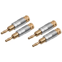 Clicktronic Banana-Stecker<br>4er Stecker-Set zur Konfektionierung von Lautsprecherkabeln