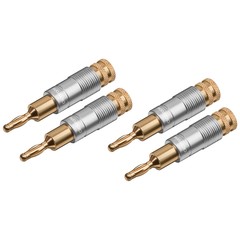 Clicktronic Banana-Stecker<br>4er Stecker-Set zur Konfektionierung von Lautsprecherkabeln