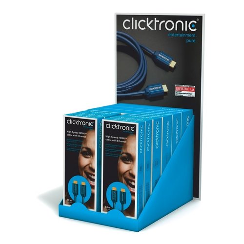 Clicktronic Desk Box High Speed HDMI™ Kabel mit Ethernet<br>9x Hochgeschwindigkeitskabel für HD- und 3D-TV