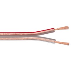 Lautsprecherkabel transparent CU<br>10 m Rolle, Querschnitt 2 x 1,5 mm² 10m