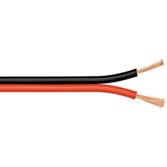 Lautsprecherkabel rot/schwarz CU<br>50 m Rolle, Querschnitt 2 x 2,5 mm² 50m