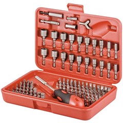 Bitsatz, 113-teilig Bitset für Akkuschrauber und Steckschlüssel, geeignet für alle gängigen Schraub-, Montage- und Feinmechanikerarbeiten.