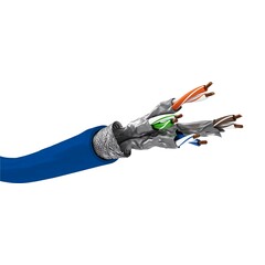 CAT 7A Netzwerkkabel, S/FTP (PiMF), blau 100 M