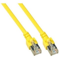 RJ45 Patchkabel SF/UTP,Cat.5e 20.0m gelb, umspritzt