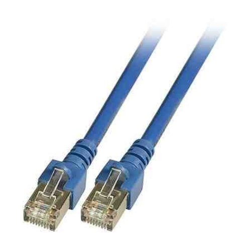 RJ45 Patchkabel SF/UTP,Cat.5e 0.5m blau, umspritzt