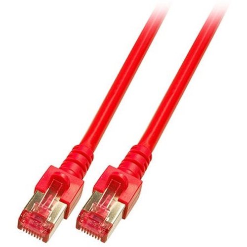 RJ45 Patchkabel S/FTP,Cat.6 0.15m rot, halogenfrei