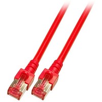 RJ45 Patchkabel S/FTP,Cat.6 10.0m rot, halogenfrei