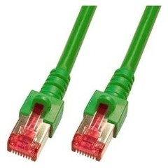 RJ45 Patchkabel S/FTP,Cat.6 7.5m grün, halogenfrei