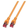 RJ45 Patchkabel S/FTP,Cat.6 0.25m orange, halogenfrei