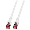 RJ45 Patchkabel S/FTP,Cat.6 30.0m, weiss, halogenfrei