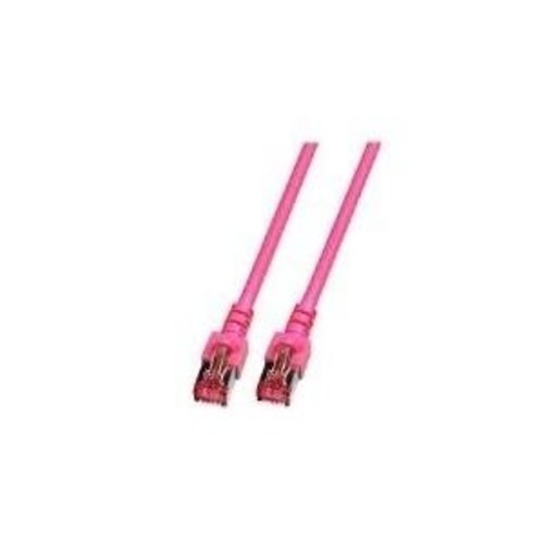 RJ45 Patchkabel S/FTP,Cat.6 0.15m, magenta, halogenfrei