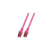 RJ45 Patchkabel S/FTP,Cat.6 7.5m, magenta, halogenfrei