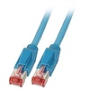 RJ45 Patchkabel HRS TM21 S/FTP Dätwyler 1200MHz 0,5m blau