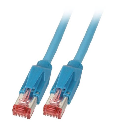 RJ45 Patchkabel HRS TM21 S/FTP Dätwyler 1200MHz 0,5m blau