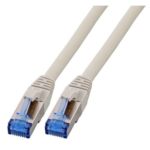 RJ45 Patchkabel ClassEA 500MHz S/FTP 10G, 0,25m, grau