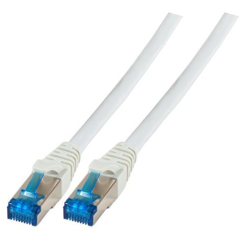 RJ45 Patchkabel S/FTP, Cat.6A, PVC, UL, 1.0 m, grau