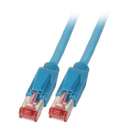 RJ45 Patchkabel HRS TM21 S/FTP Kerpen F6-90 S/F, 1,0 M blau