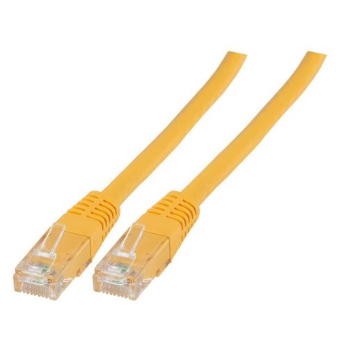 RJ45 Patchkabel U/UTP, Cat.6 1.0m gelb, umspritzt