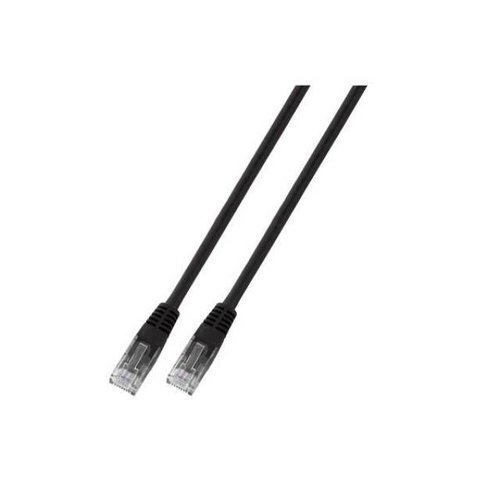 RJ45 Patchkabel U/UTP, Cat.6 1.0m schwarz, umspritzt