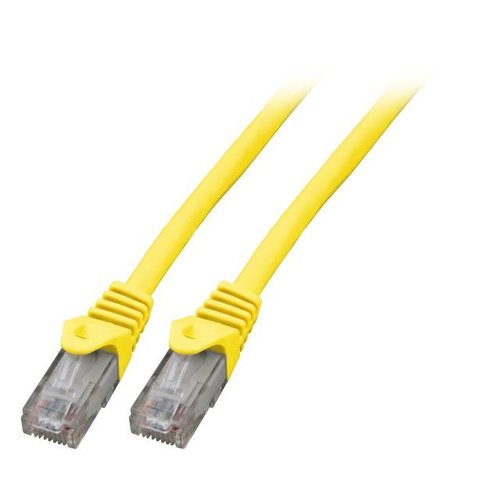 RJ45 Patchkabel U/UTP, Cat.6 20 m, gelb, LSZH