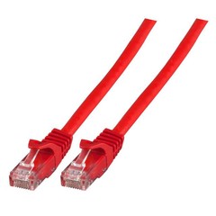 RJ45 Patchkabel U/UTP, Cat.6 3,0 m, rot, LSZH