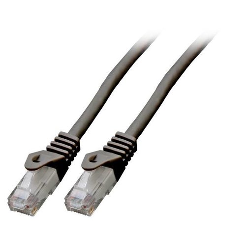 RJ45 Patchkabel U/UTP, Cat.6 1,0 m, schwarz, LSZH