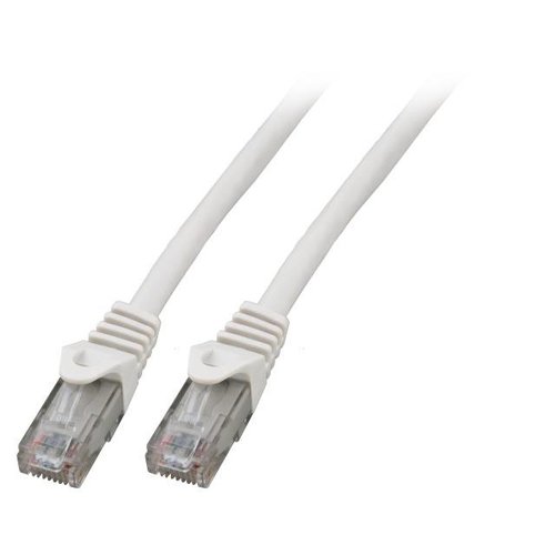 RJ45 Patchkabel U/UTP, Cat.6 0,5 m, weiss, LSZH