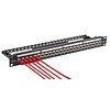 24-Port Patch-Panel Cat.6A 19" 1HE bestückt mit Einbauadapter