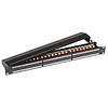 24-Port Patch Panel 19"/1 HE Cat.6A TIA, RAL9005, Farbcode