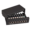 Mini-Patchpanel 8xRJ45S Cat.5e RAL7035