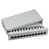 Mini-Patchp. 12xRJ45S Cat.5e RAL7035
