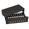 Mini-Patchpanel 8xRJ45S Cat.5e RAL9005