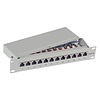 Patchp. 12port 10"/1HE Cat.6 RAL7035