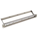 Patchpanel 24-Port, 1HE grau RAL7035