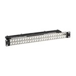 INFRALAN® Verteilerfeld 19" 24-Port, 1HE Für Keystone Module RAL7035